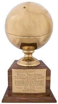 1988 National Rainbow Coalition Award Presented To Kareem Abdul-Jabbar (Abdul-Jabbar LOA)